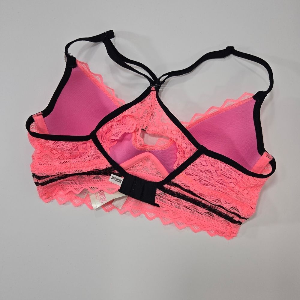 NWT PINK V. Secret racerback bright pink bra - Picture 7 of 15